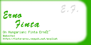 erno finta business card